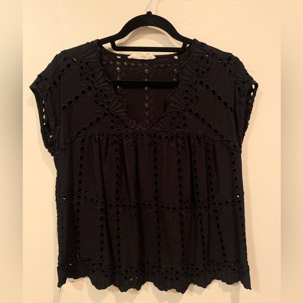 Eyelet black Top S
